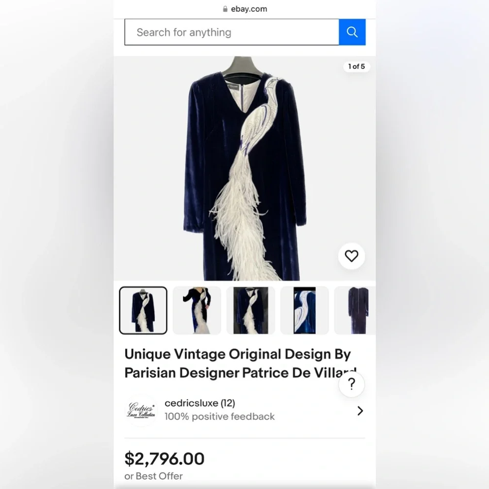 Vintage 80s Black Shift dress with long billowy sleeves and appliqués, small - Picture 7 of 8